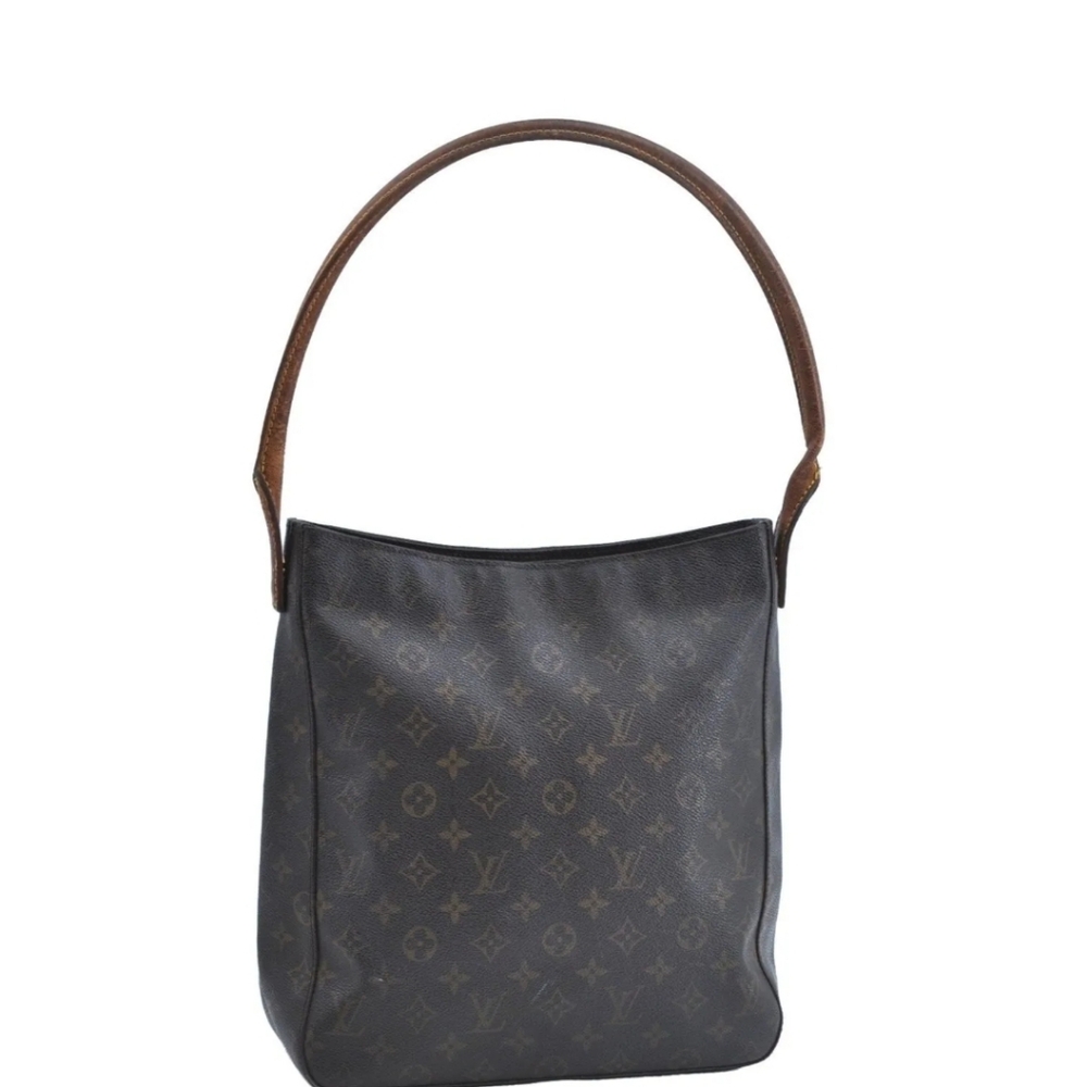 LOUIS VUITTON Looping GM Monogram Canvas Brown Shoulder Handbag
